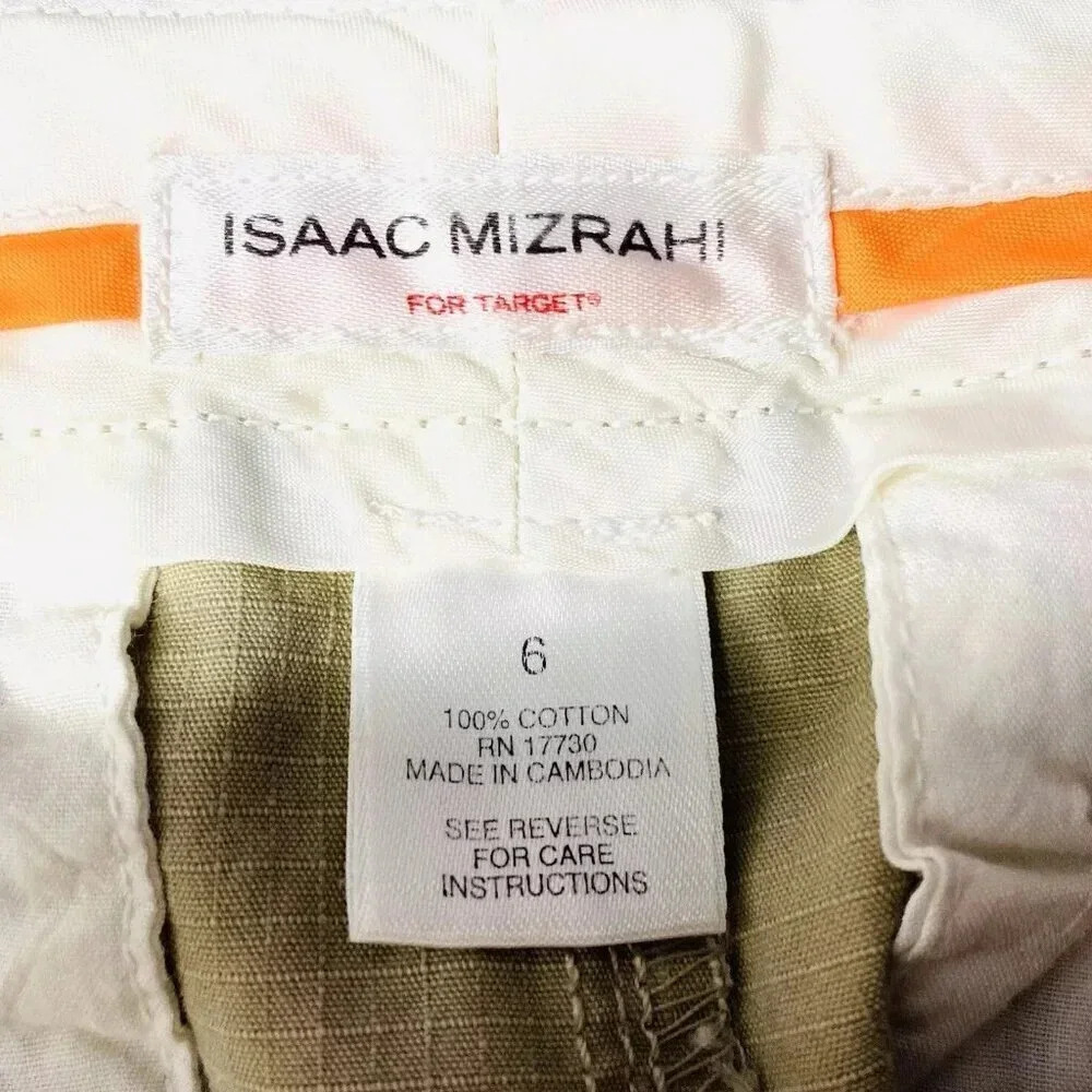 ISAAC MIZRAHI Women Above the Knee 5-Pocket Brown 100% Cotton Skirt Size 6 - Picture 8 of 9